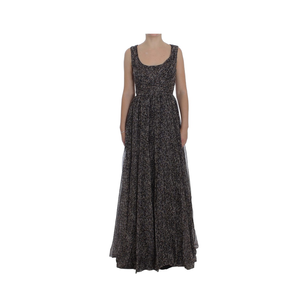 Glamorous Sequined Silk Full-Length Dress