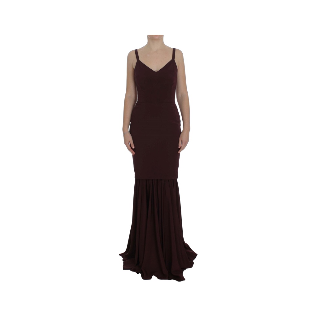 Elegant Bordeaux Sheath Dress