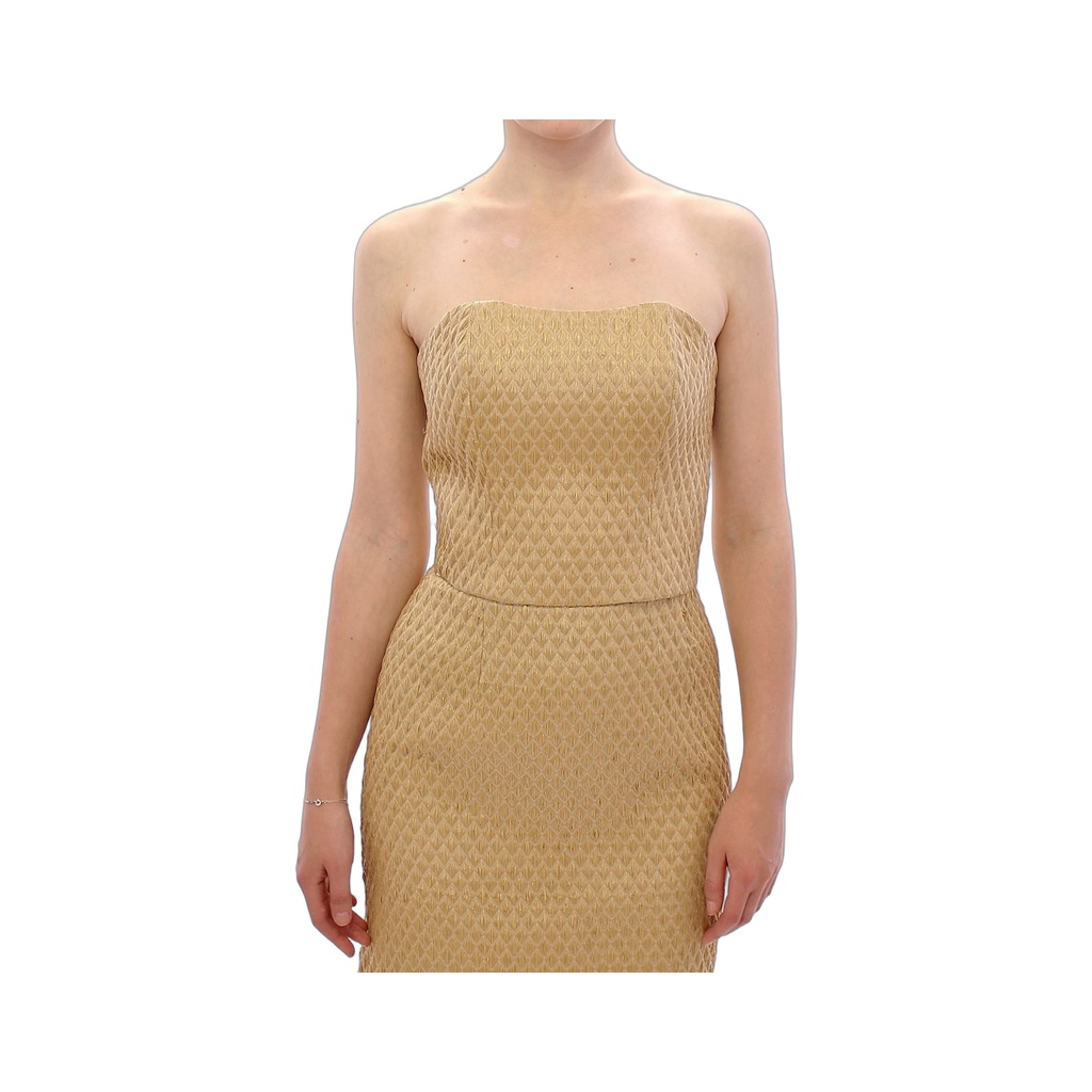 Exclusive Silk-Blend Beige Off-Shoulder Top