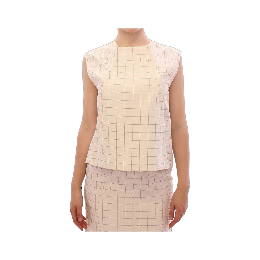 Chic White Sleeveless Cotton Shirt Top