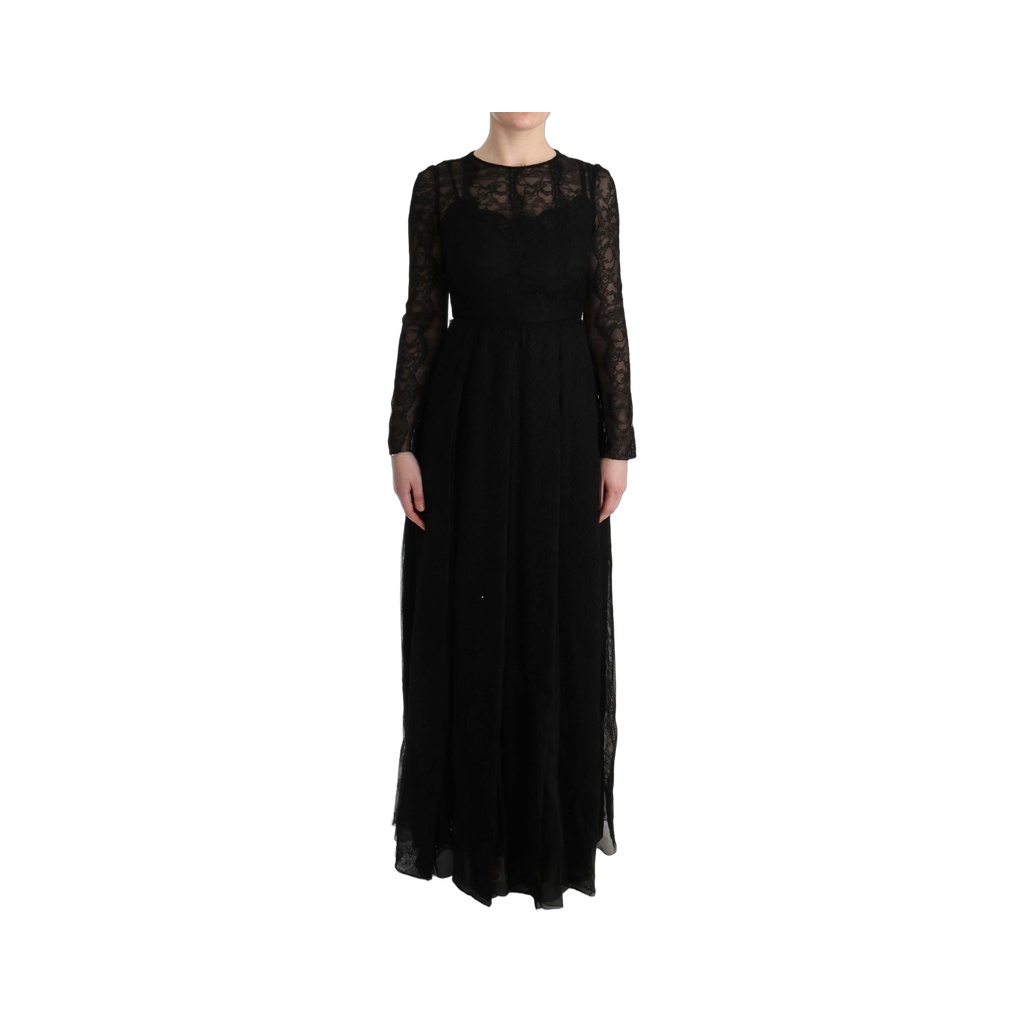 Elegant Black Sheath Long Sleeve Dress