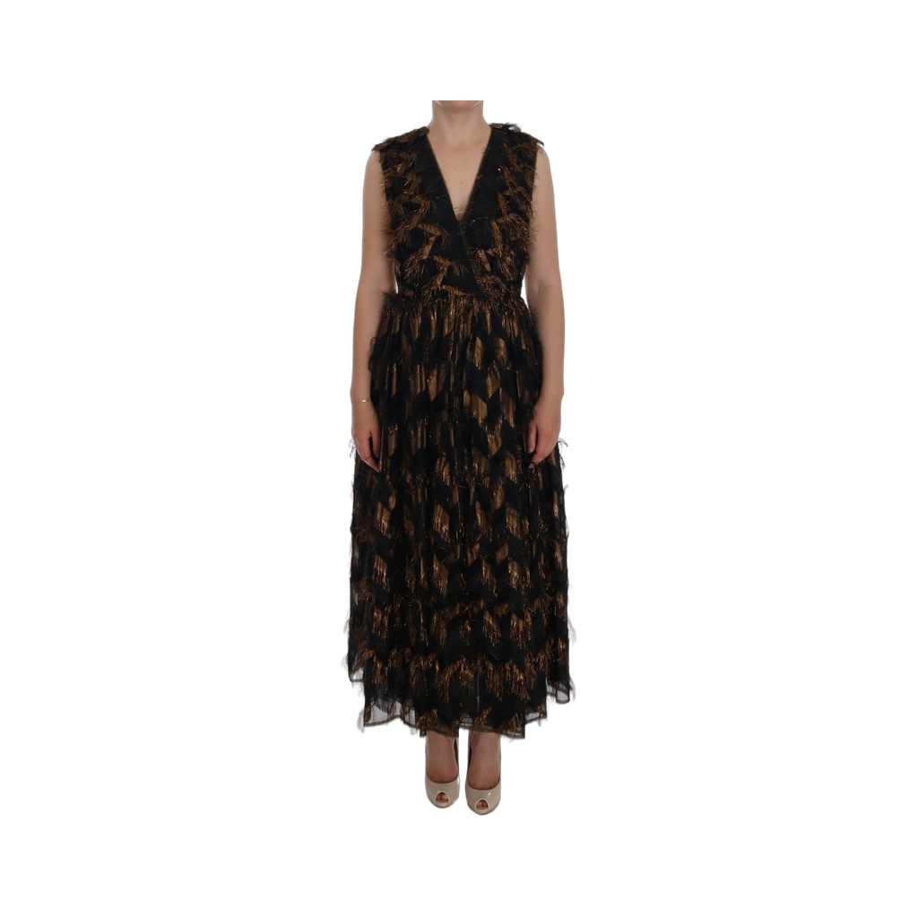 Elegant A-Line Full Length Sleeveless Dress