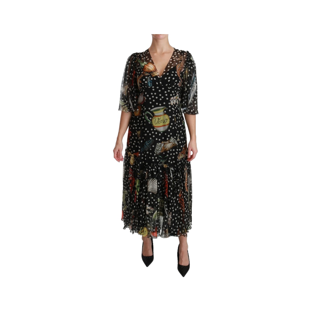 Elegant Silk Pleated A-Line Maxi Dress