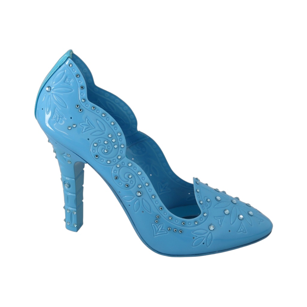 Crystal Embellished Blue Cinderella Pumps