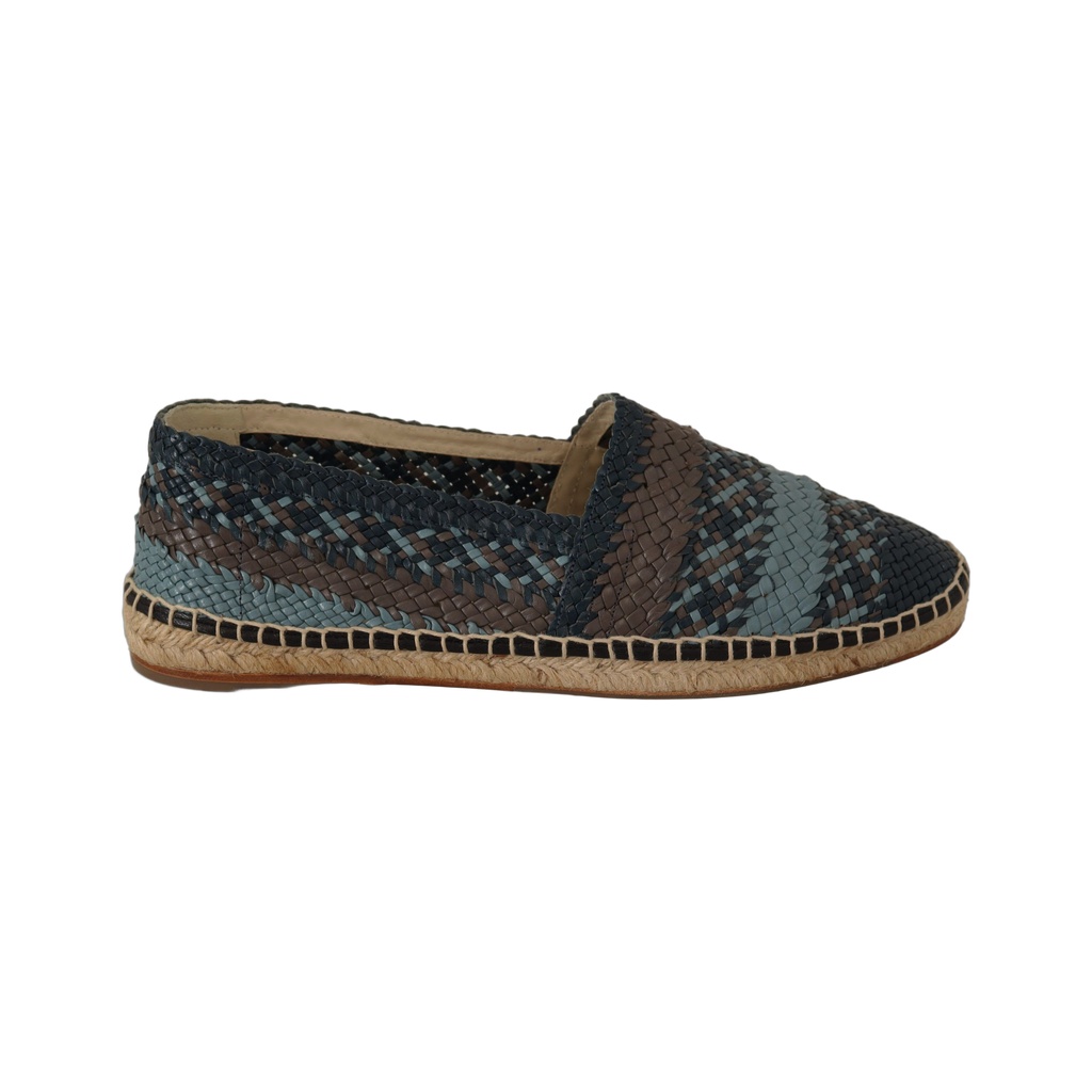 Elegant Woven Leather Espadrilles