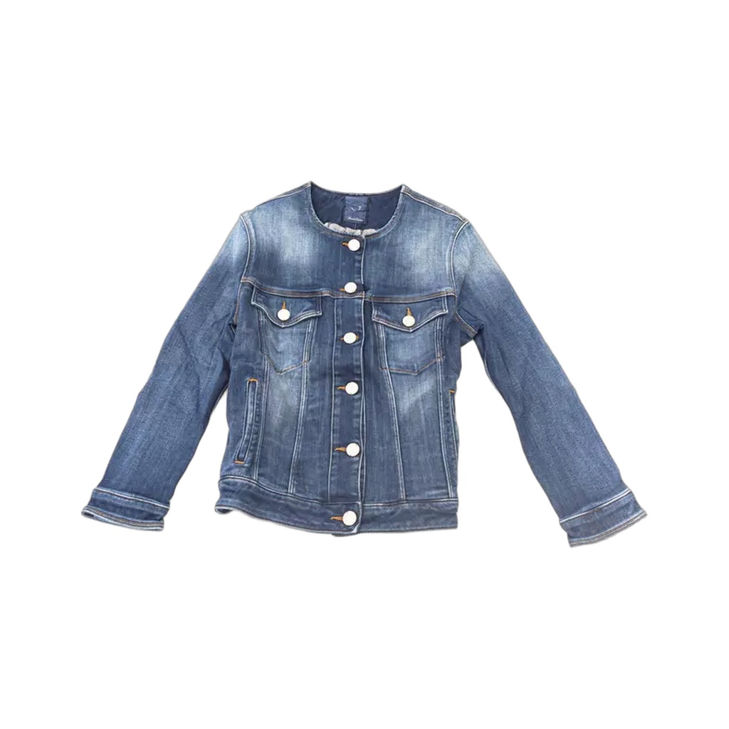 Blue Cotton Women Jacket