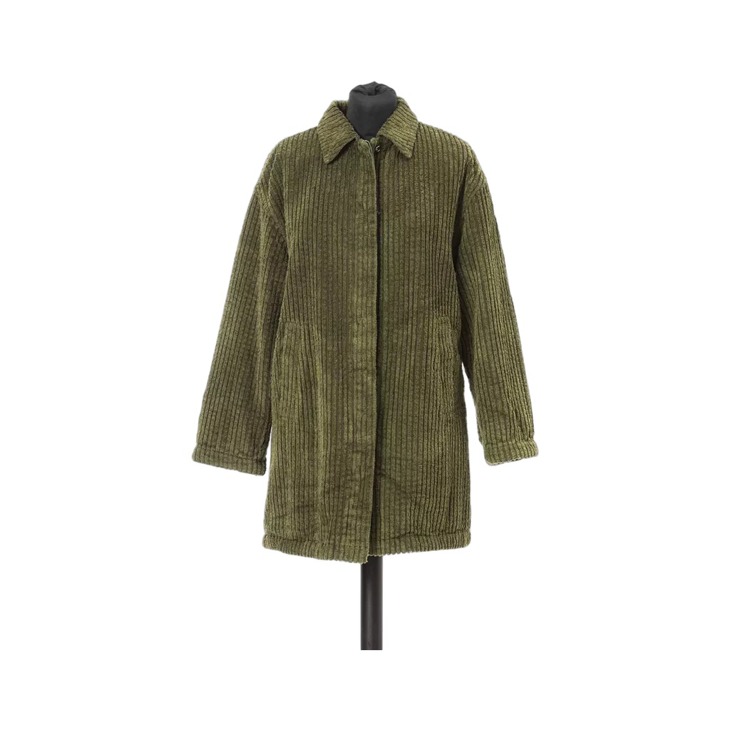 Green Cotton Women Jacket