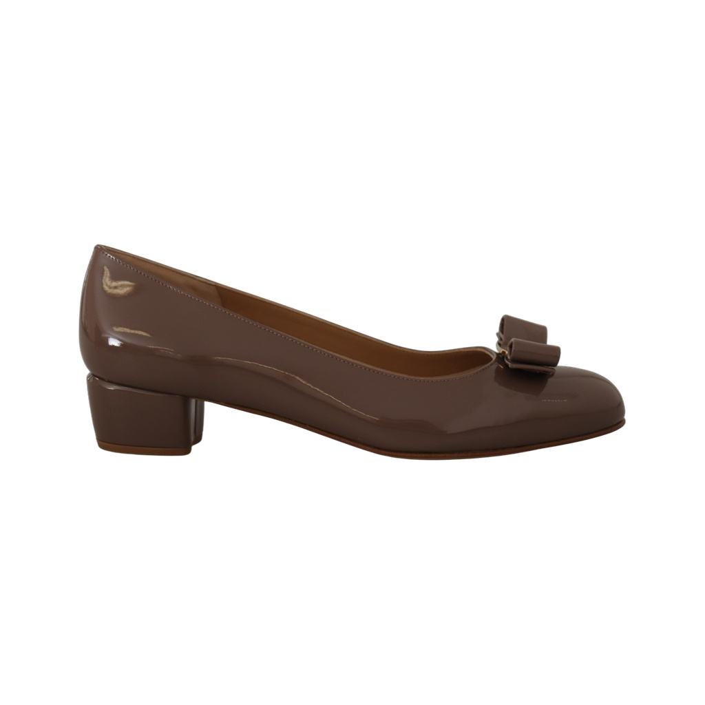Elegant Caraway Brown Pumps with Vara Bow