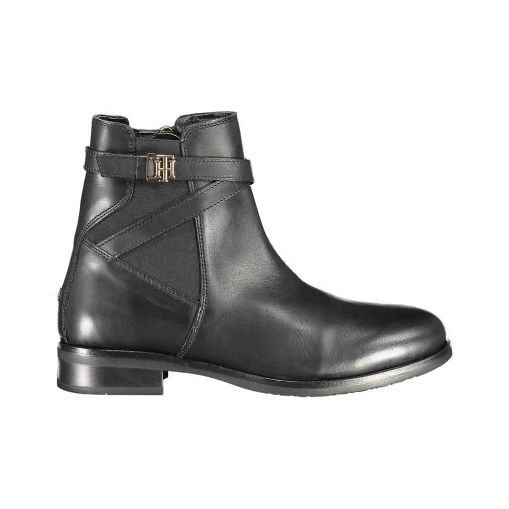 Black Leather Women Boot