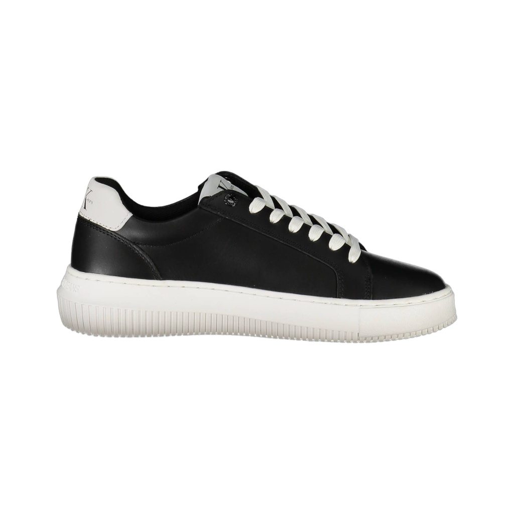 Black Leather Women Sneaker