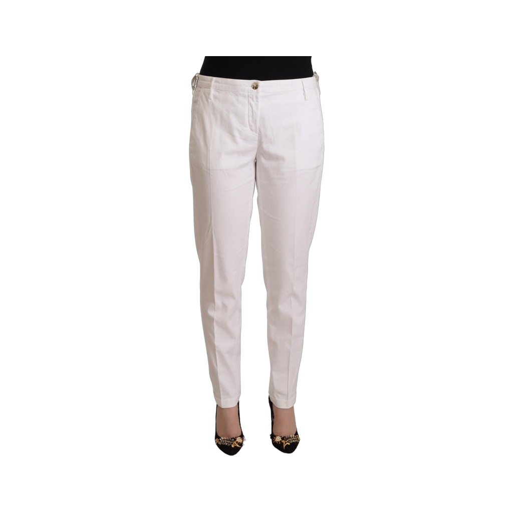 Elegant Mid Waist Tapered Trousers
