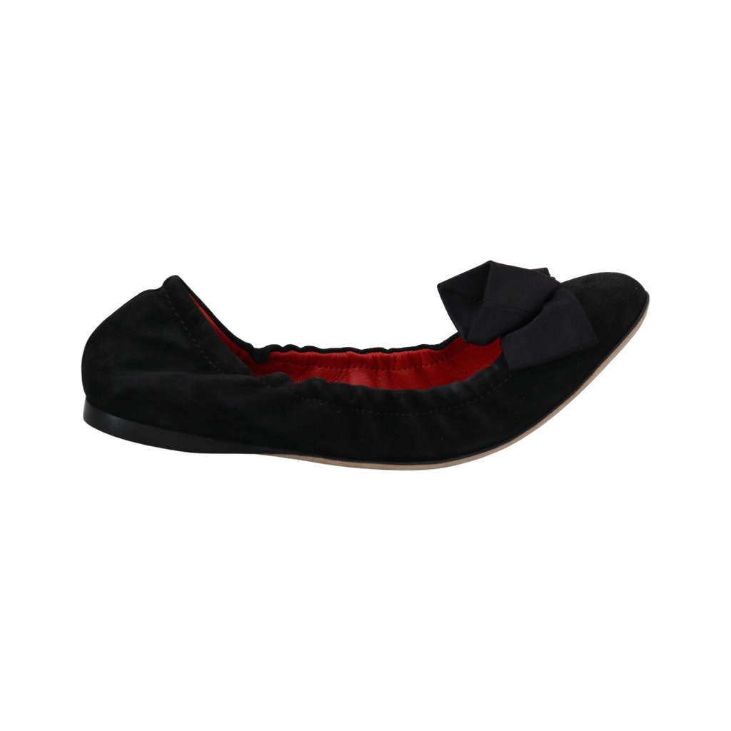 Elegant Black Suede Ballet Flats