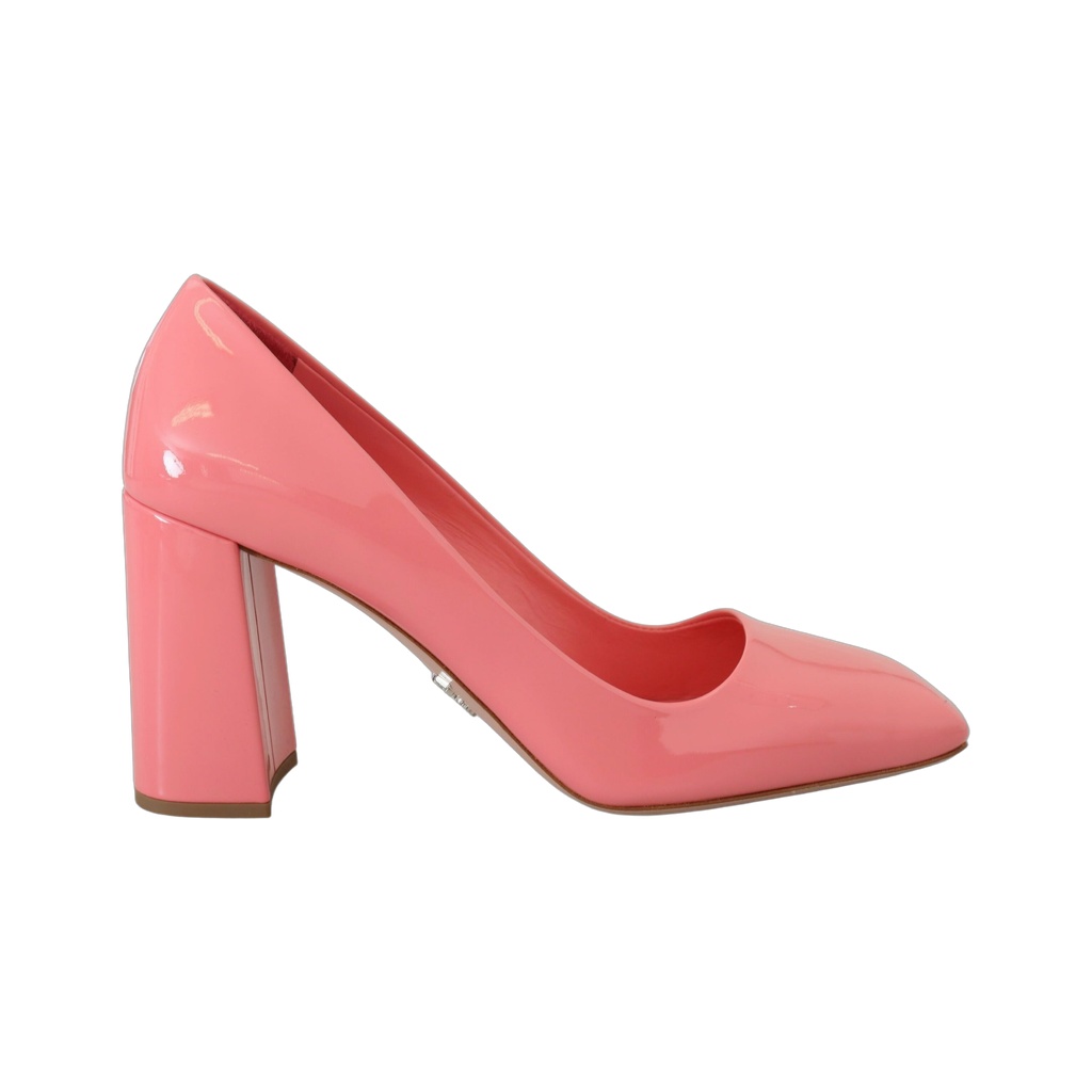 Elegant Square Toe Pink Heels