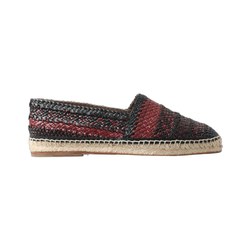 Elegant Woven Leather Espadrilles