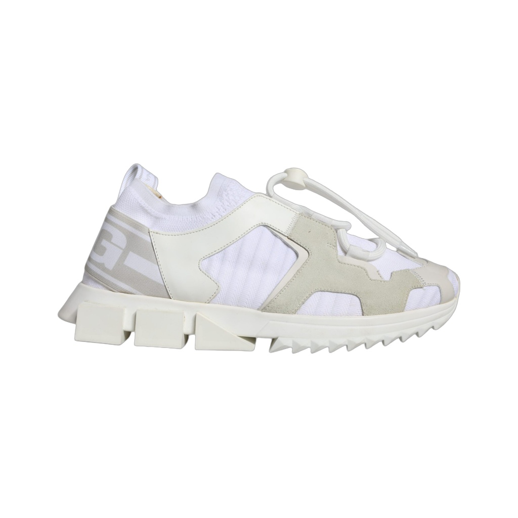 White Mesh Sorrento Trekking Sneakers Shoes