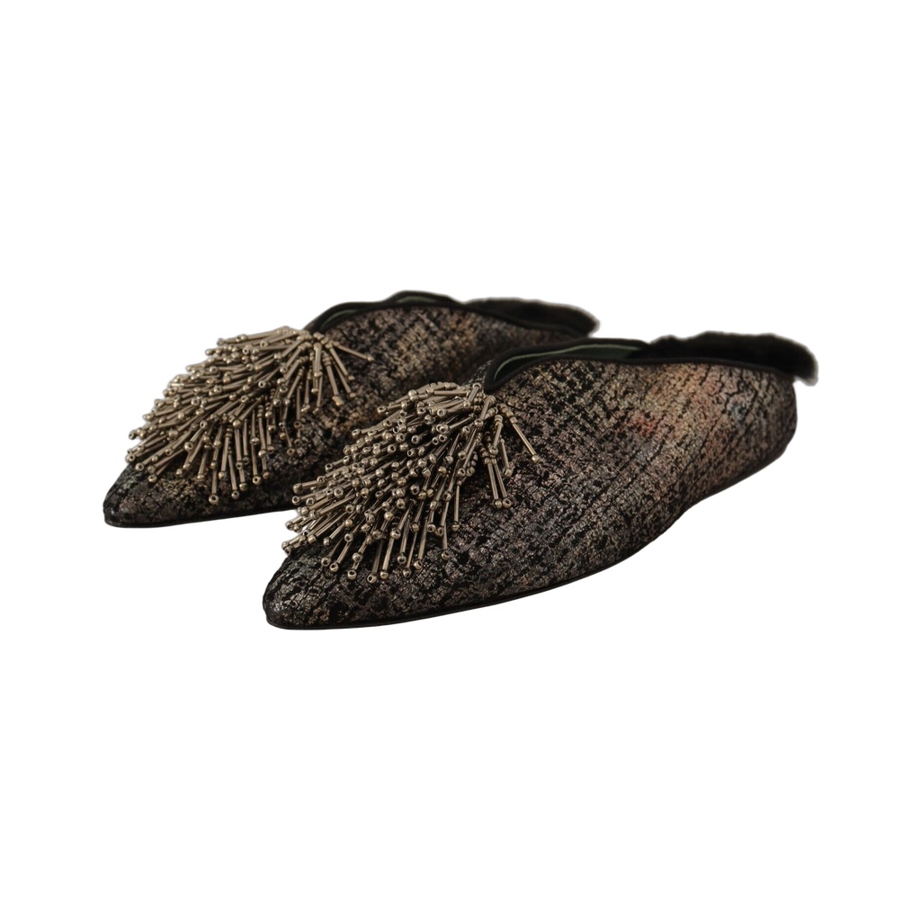 Golden Enchantment Leather Flats
