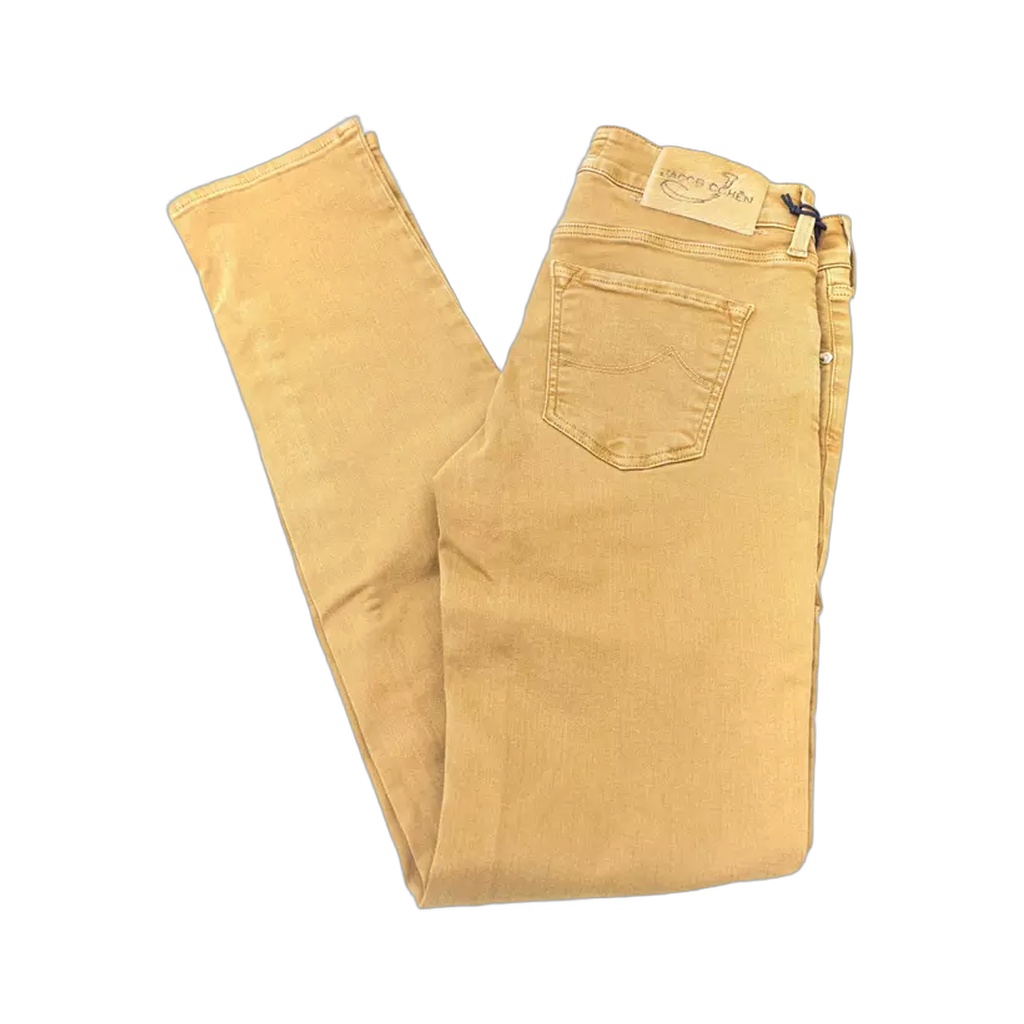 Beige Cotton Women Jeans
