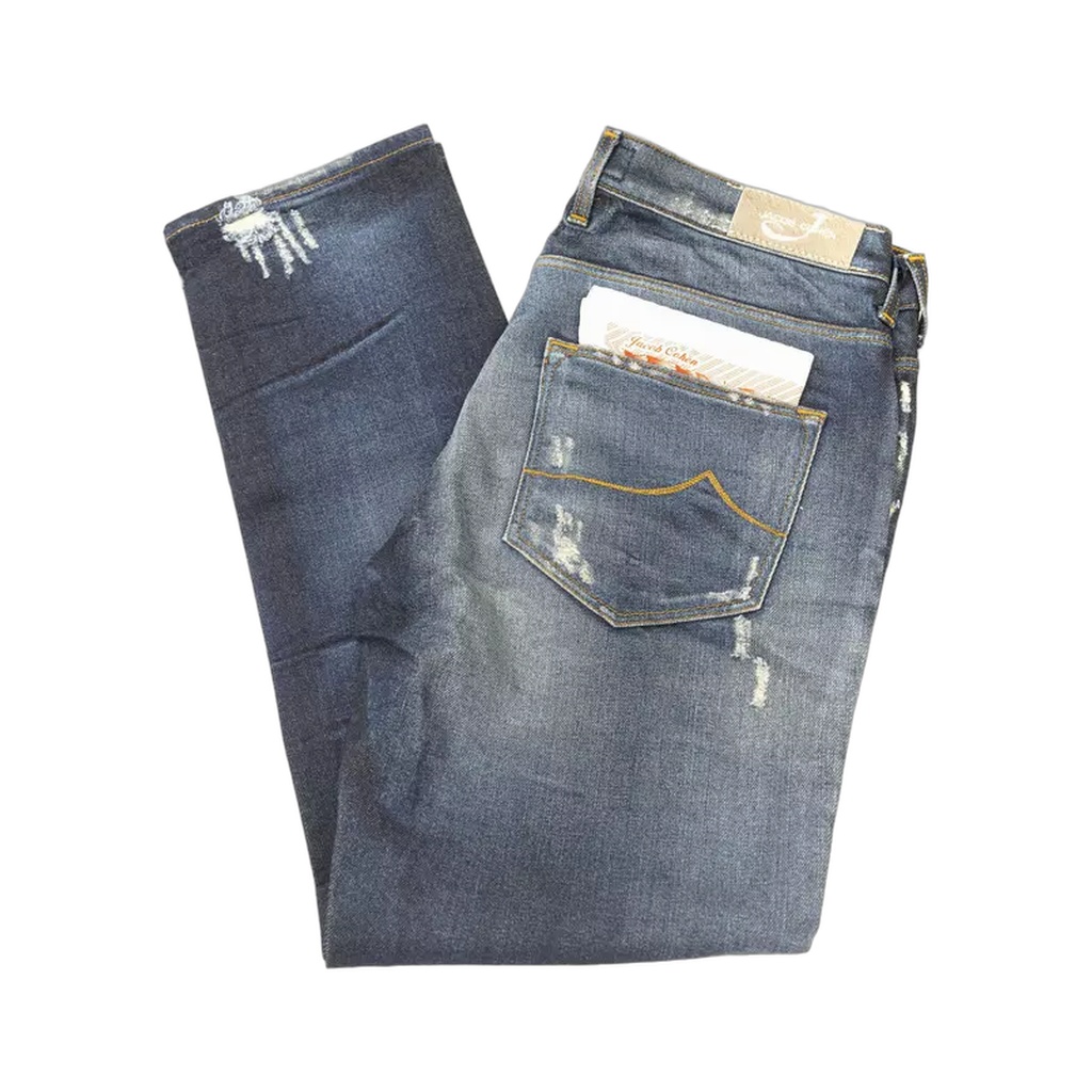 Blue Cotton Women Jeans