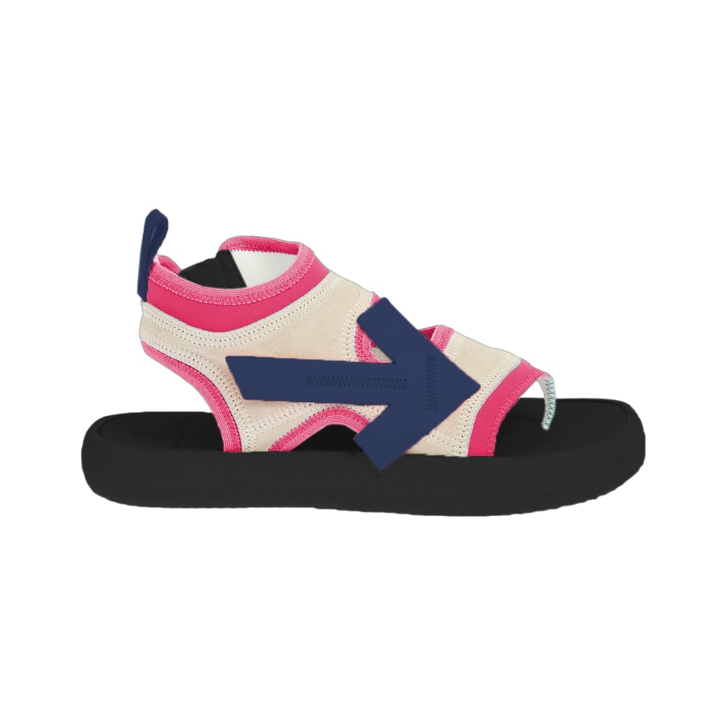 Fuchsia Neoprene Suede Sandals