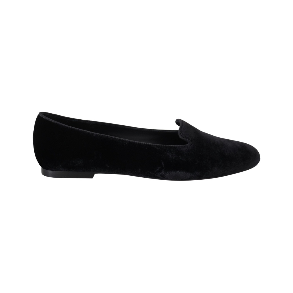 Elegant Black Silk-Blend Loafers