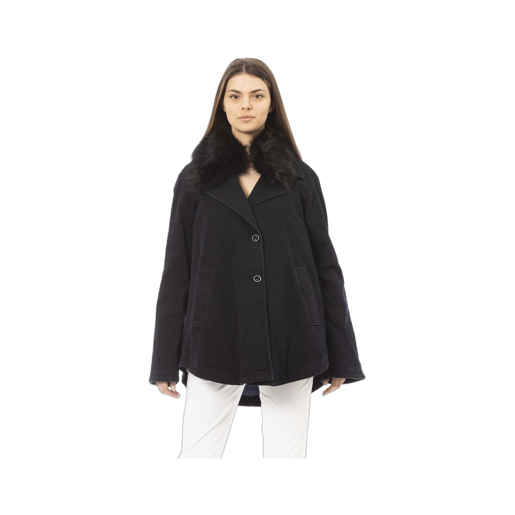 Black Cotton Women Jacket