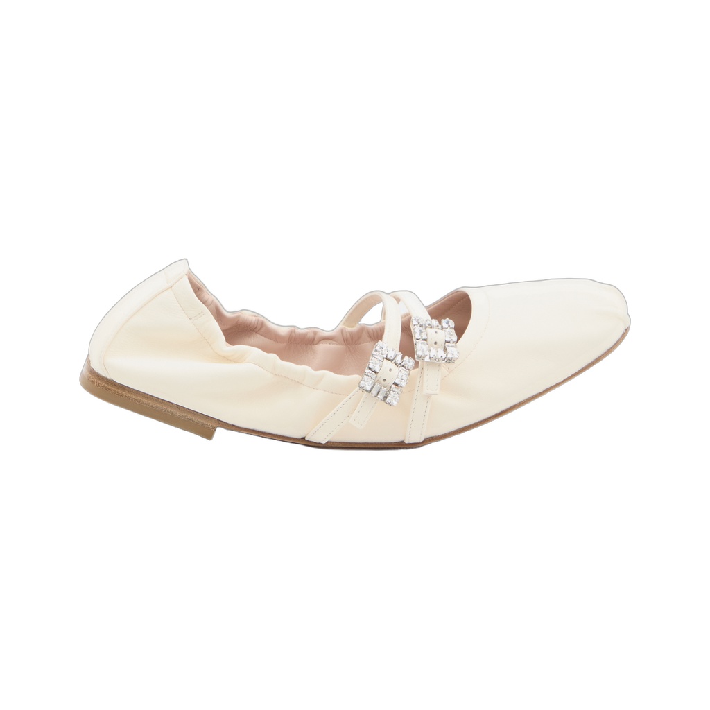 Nappa ballerinas with straps