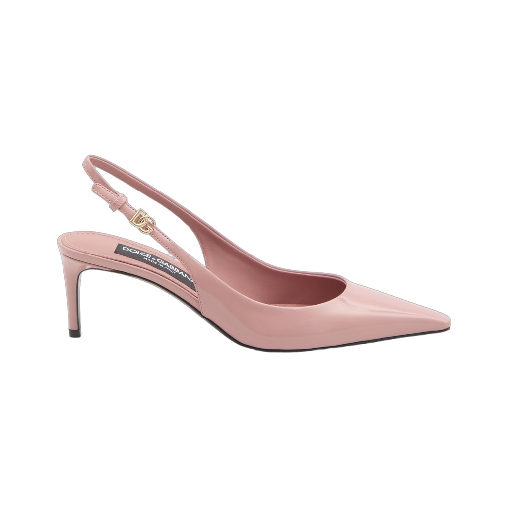 Pointed-toe slingback pumps
