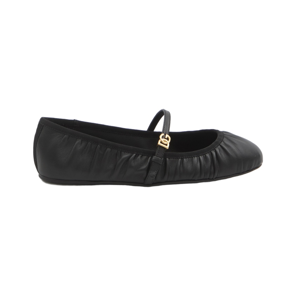 Leather ballet flats