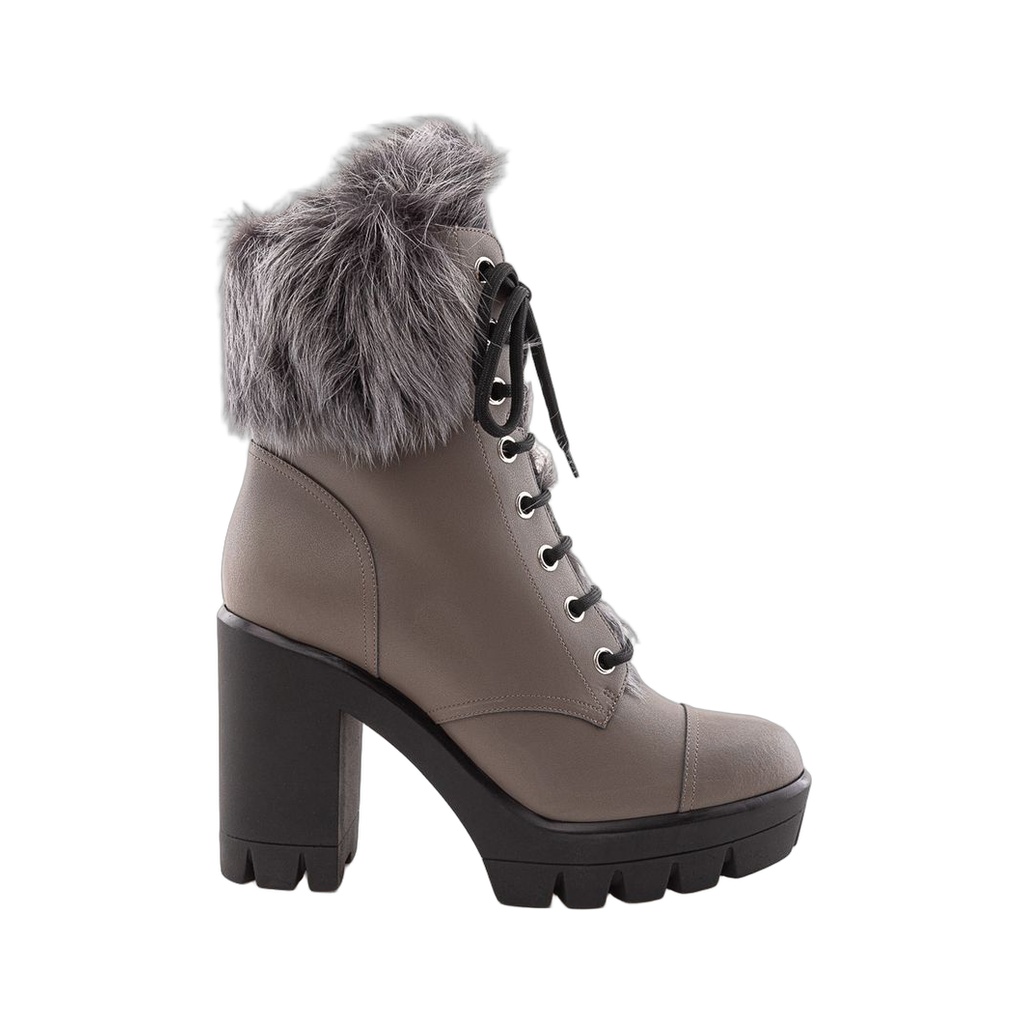 Gray Eco Leather Boot