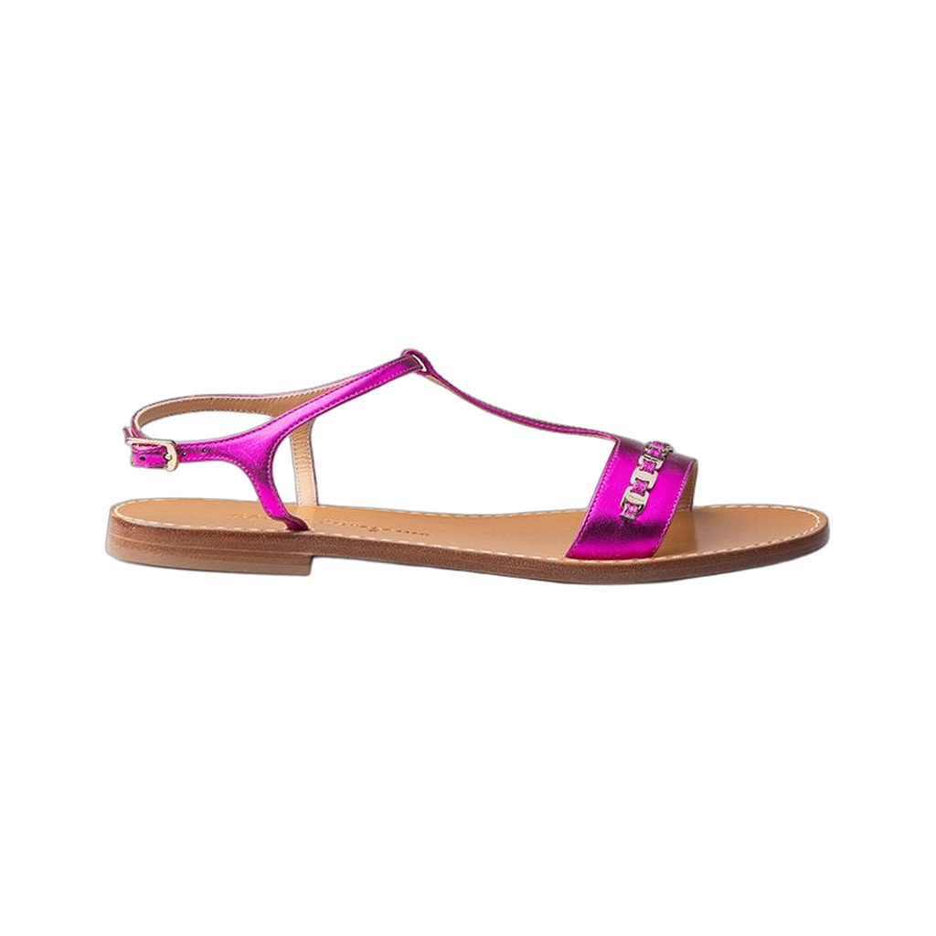 Purple Leather Sandal